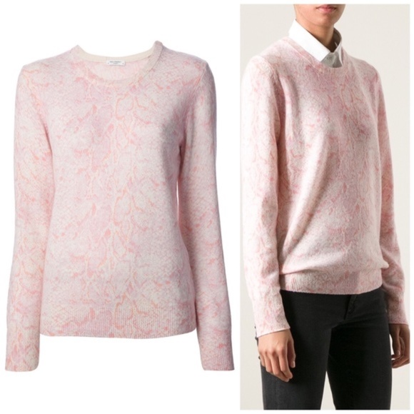 EQUIPMENT Cashmere Snake Shane Pink Sweater S